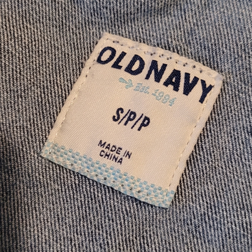♡HOST PICK♡ Old Navy Blue Jean Demin Jacket Collared Button-Down Long Sleeve - Picture 3 of 5